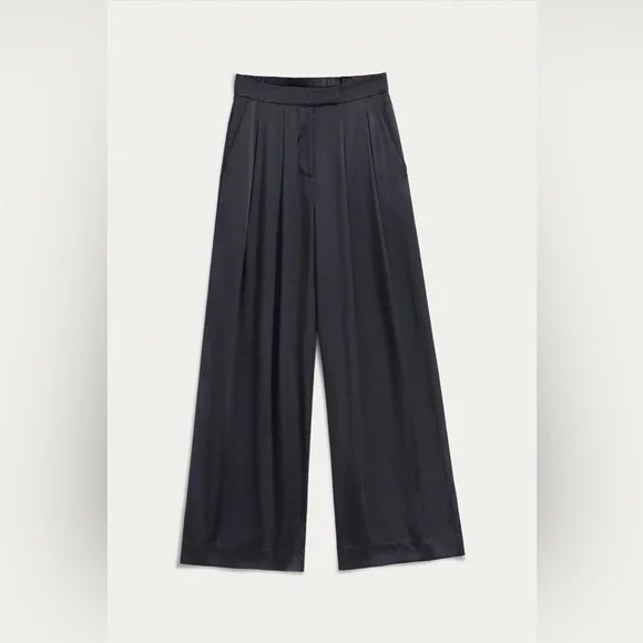 NAKED CASHMERE ROSALIE SILK TROUSER in Black NWT